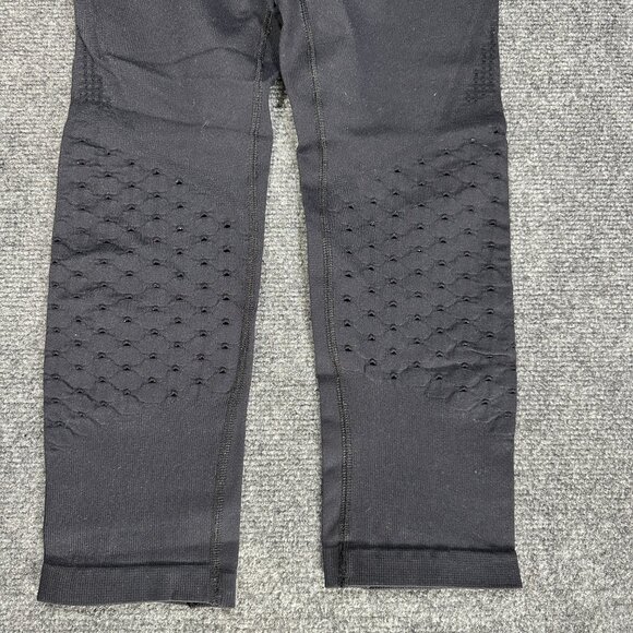 Athleta Pants Womens Small Power Thru Mesh Capri Leggings Black Stretch Yoga - Picture 6 of 7